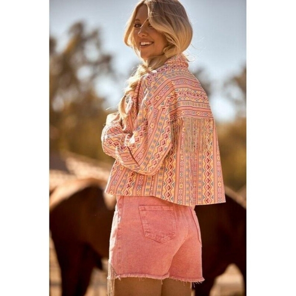 Savanna Jane Jackets & Blazers - (3) Savanna Jane Multicolor Patterned Blazer